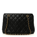 Caviar Quilted Shoulder Bag Black