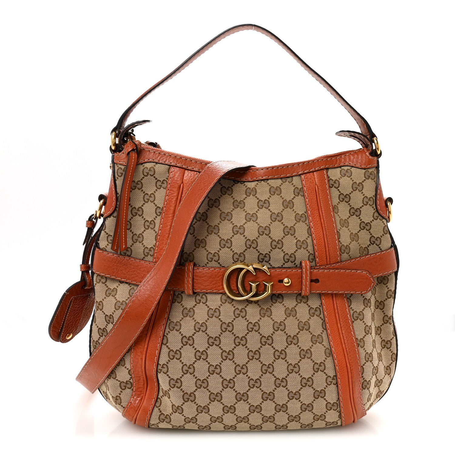 Monogram Medium GG Running Hobo Orange