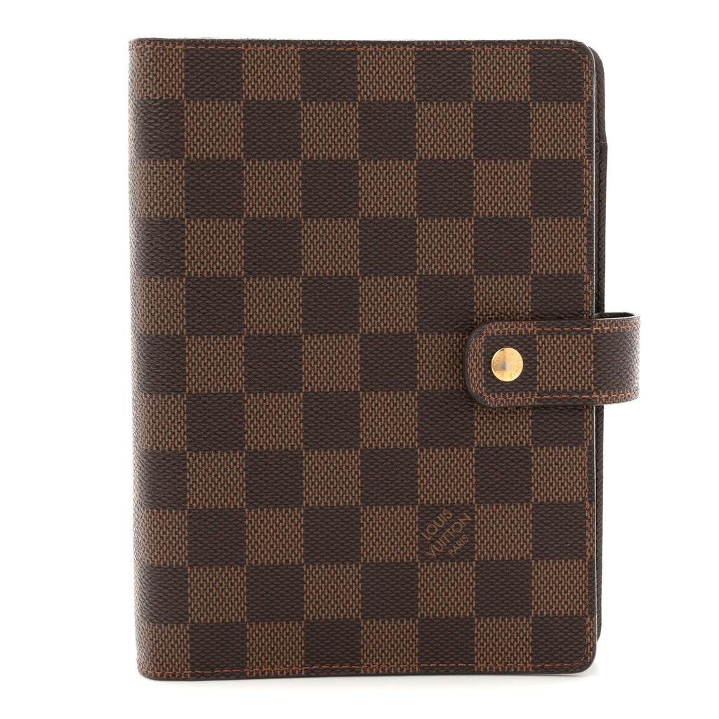 Damier Ebene Medium Ring Agenda Cover