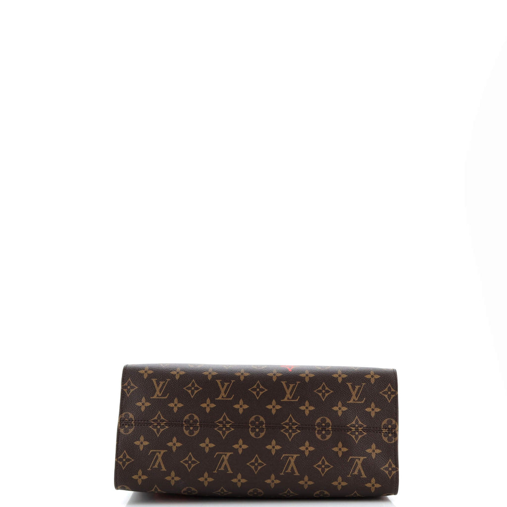 Louis Vuitton OnTheGo Tote Limited Edition Fall in Love Monogram Canvas MM
