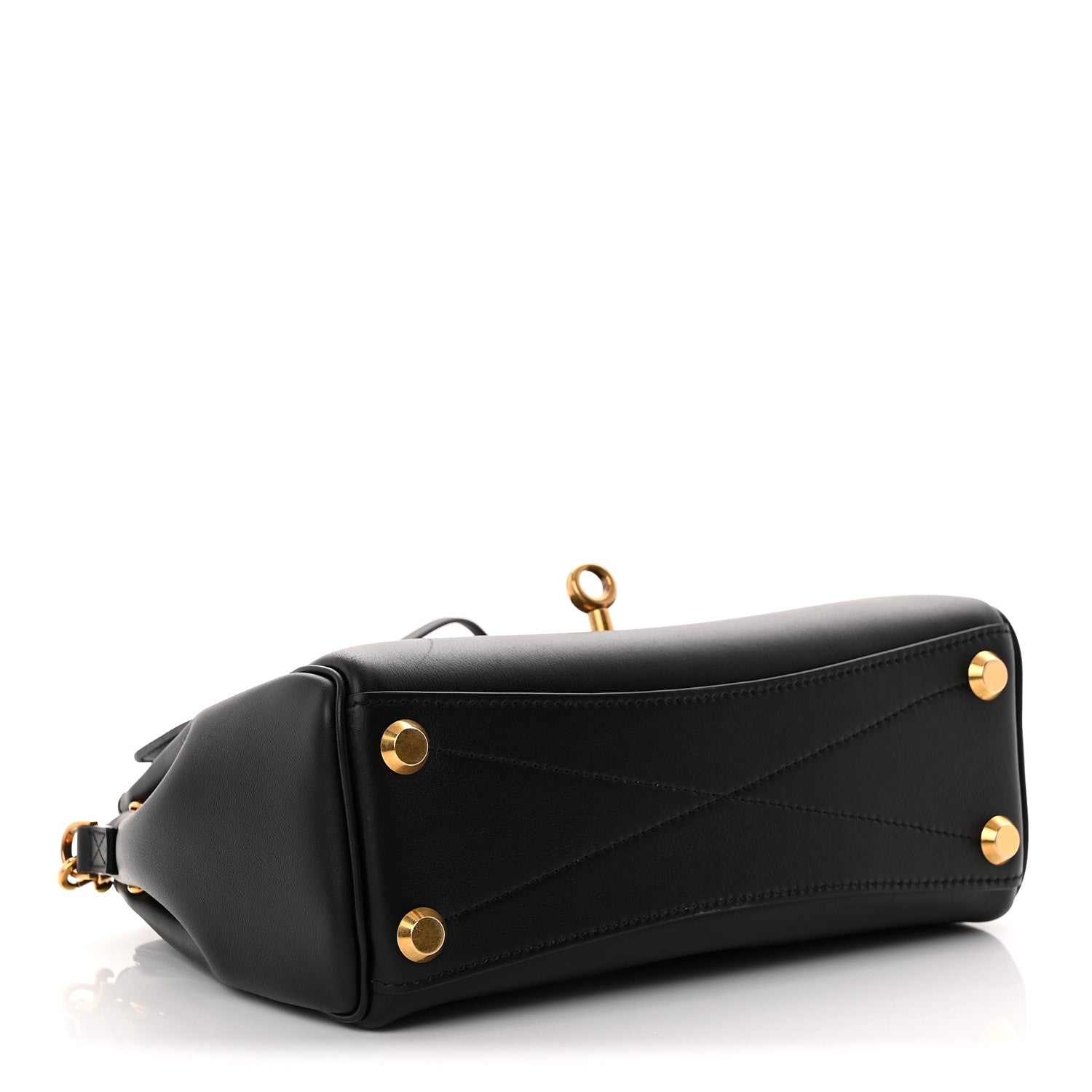 Smooth Calfskin Mini Bel Air Carry All Bag Black