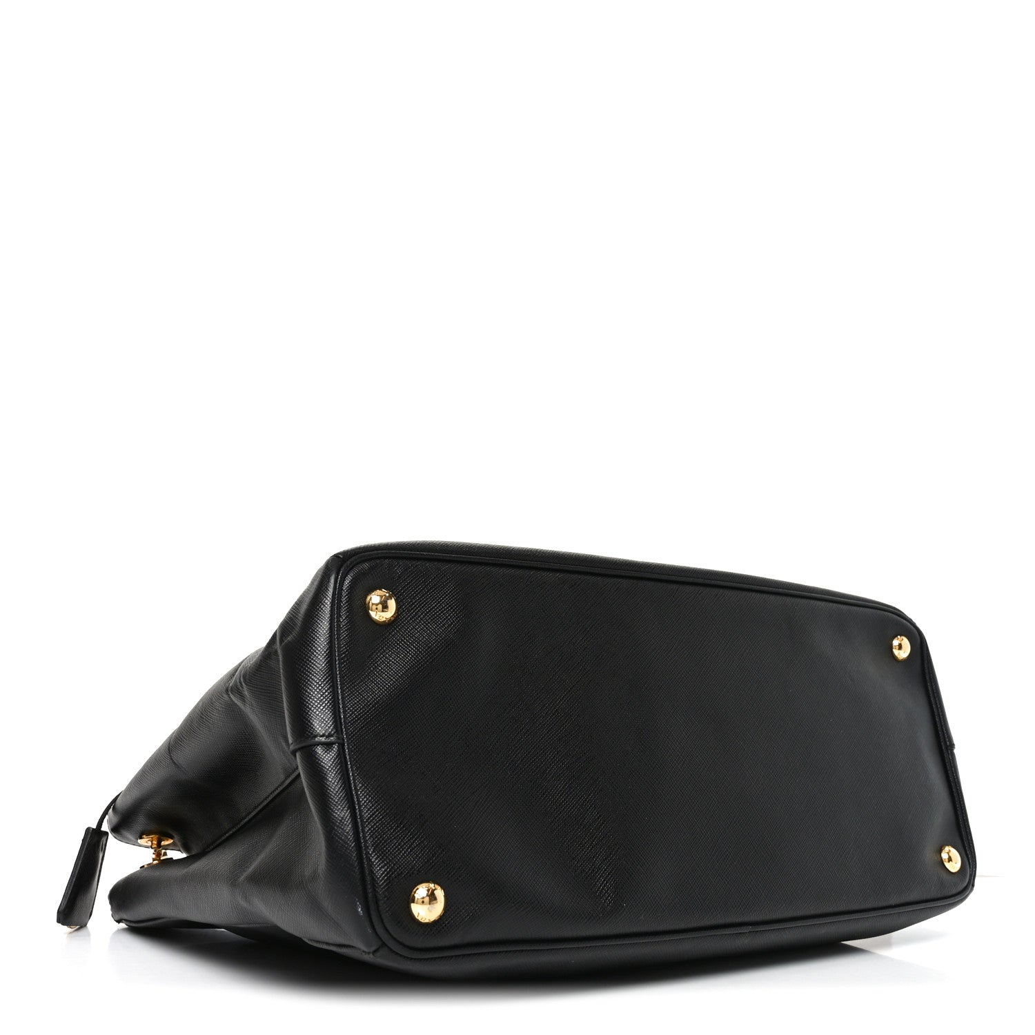 Saffiano Lux Large Galleria Double Zip Tote Black