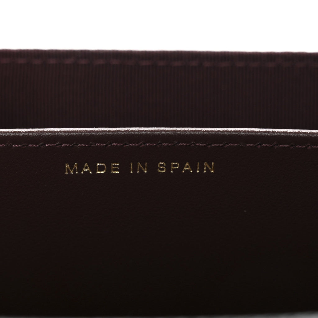Caviar Quilted Flap Card Holder On Chain Black
