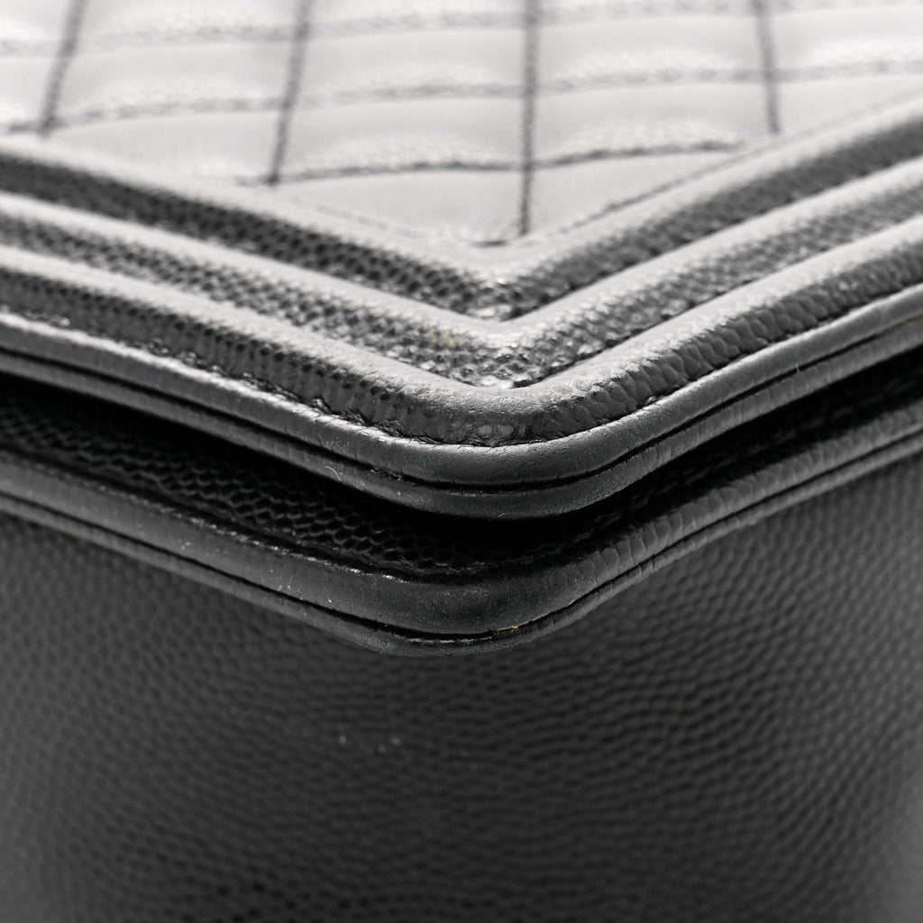 Caviar Quilted New Medium Boy Flap Black