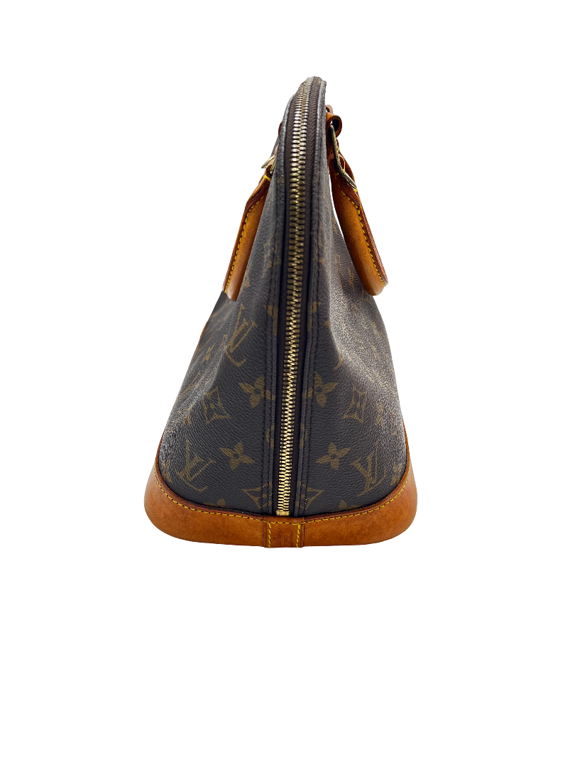 Louis Vuitton Alma Handbag Monogram Canvas Brown Canvas Handbag ( )
