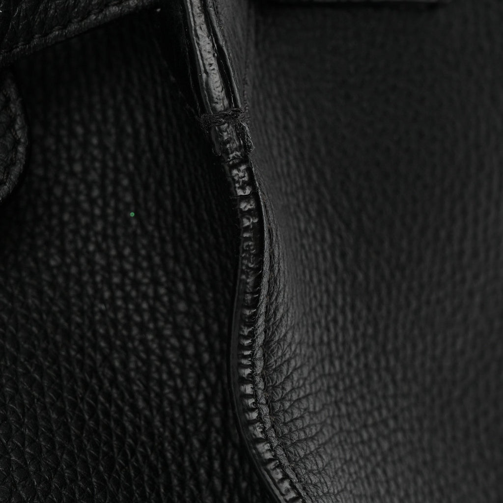 Supple Grained Calfskin Small Big Bag Black