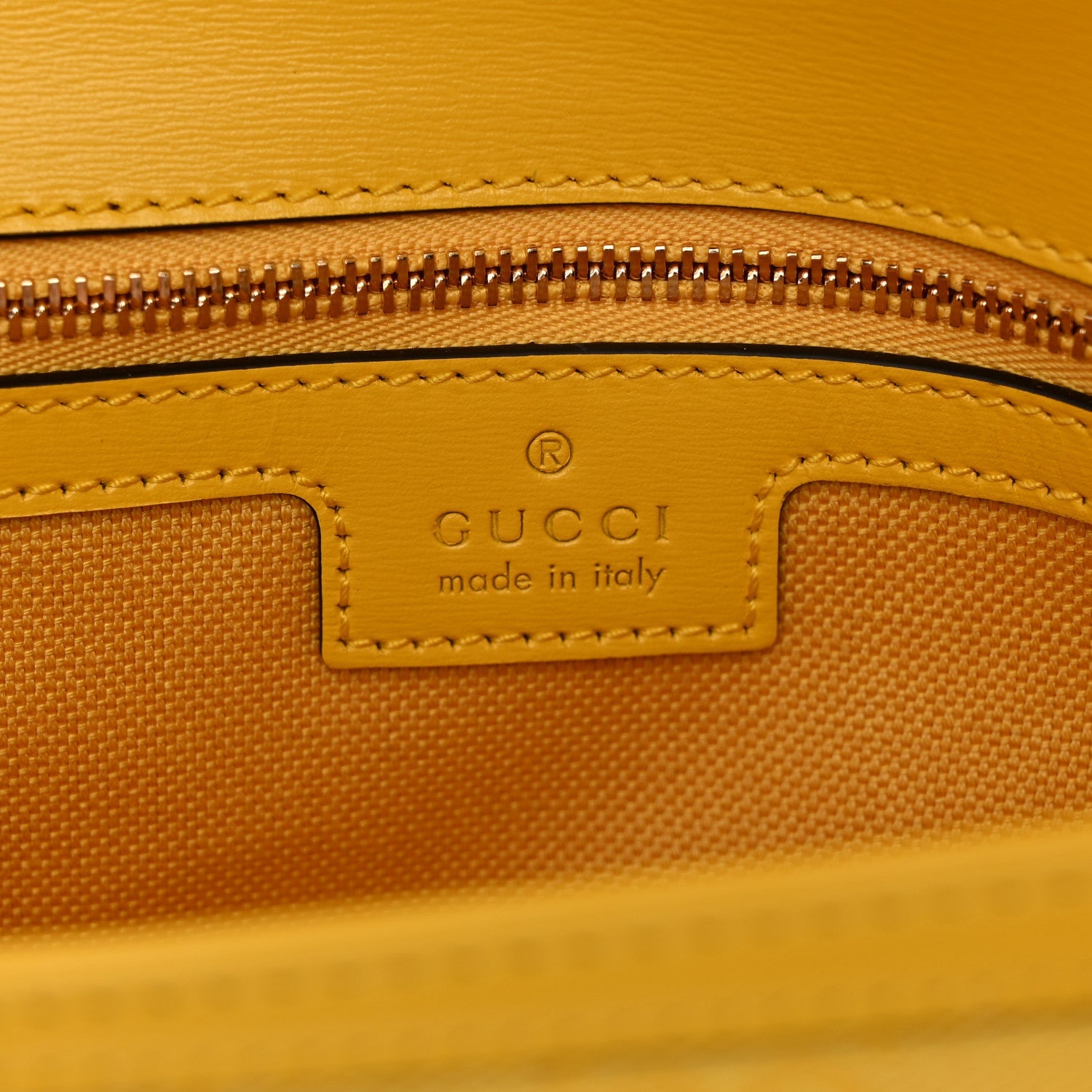GG Monogram Textured Dollar Calfskin Small Luce Shoulder Bag Yellow