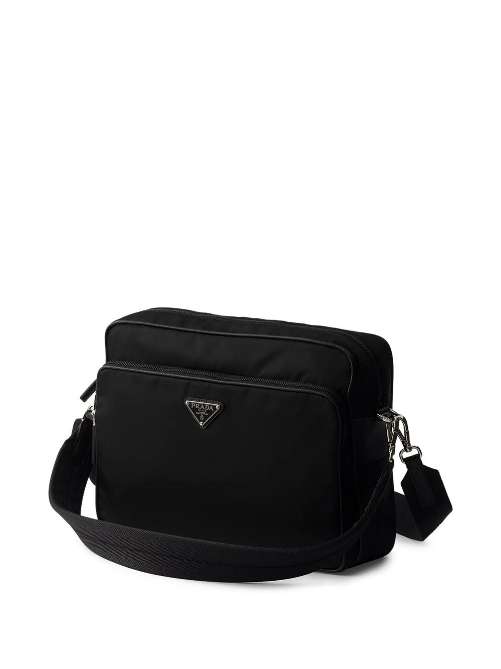 Prada Men Logo-Plaque Nylon Messenger Bag