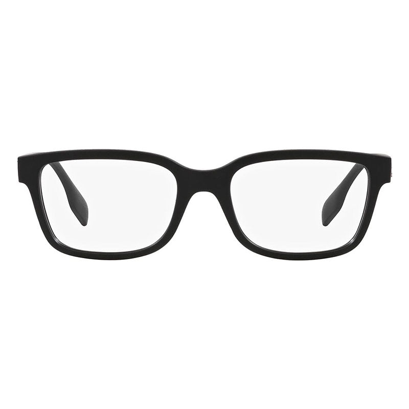 Burberry Eyeglasses Square Full Rim, Matte Black Frame and Clear Demo Lenses Lens BE2379U3464