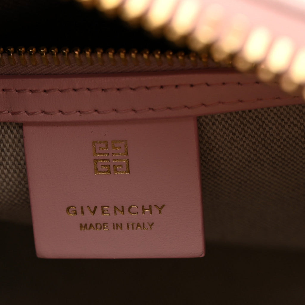 Canvas Jacquard Embroidered Calfskin 4G Mini Antigona Tender Pink