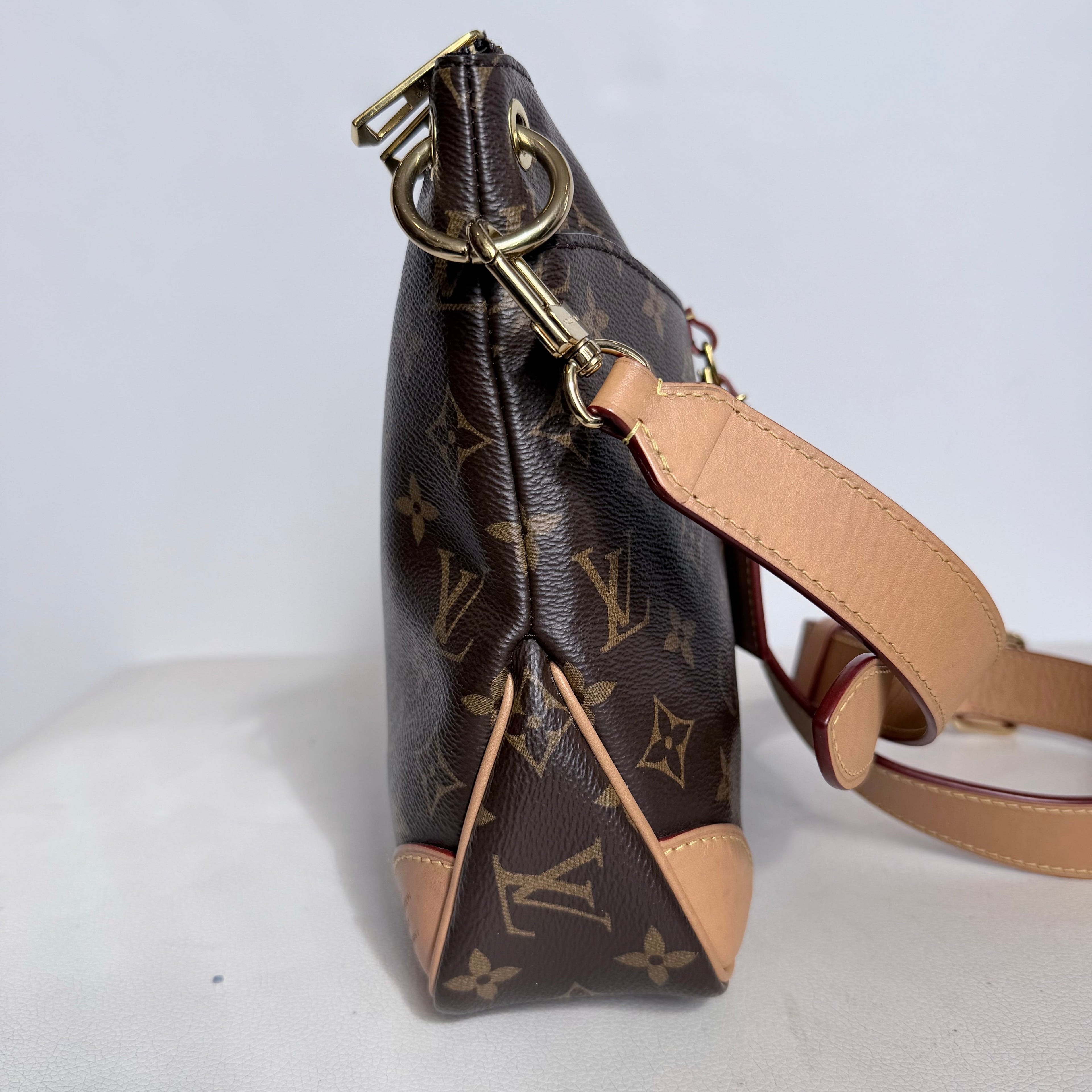 LOUIS VUITTON Monogram Odeon PM Natural Shoulder bag/Crossbody Handbag