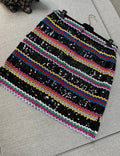 Chanel 22S Black & Multicolor Skirt