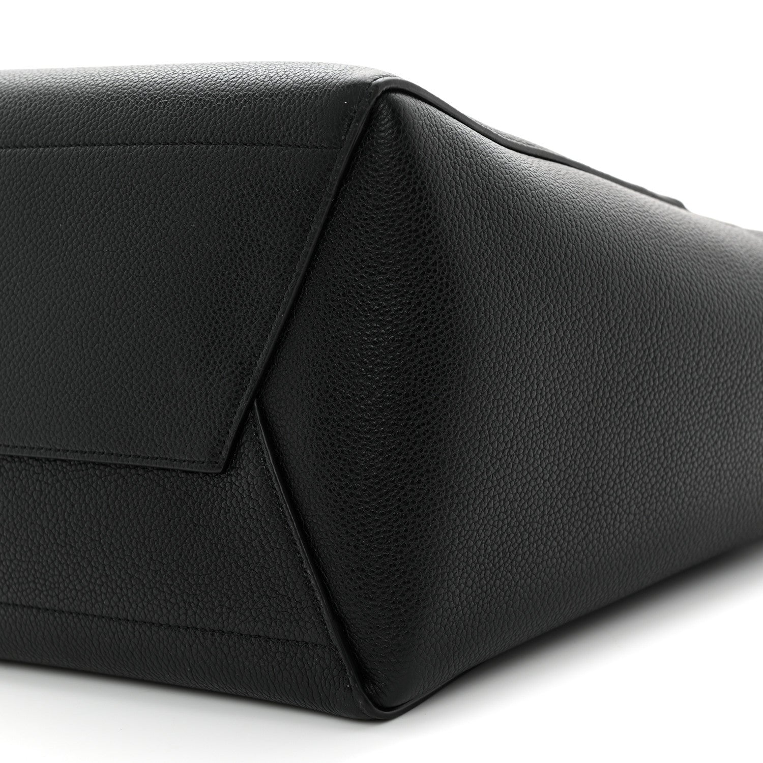 Soft Grained Calfskin Sangle Bucket Bag Black