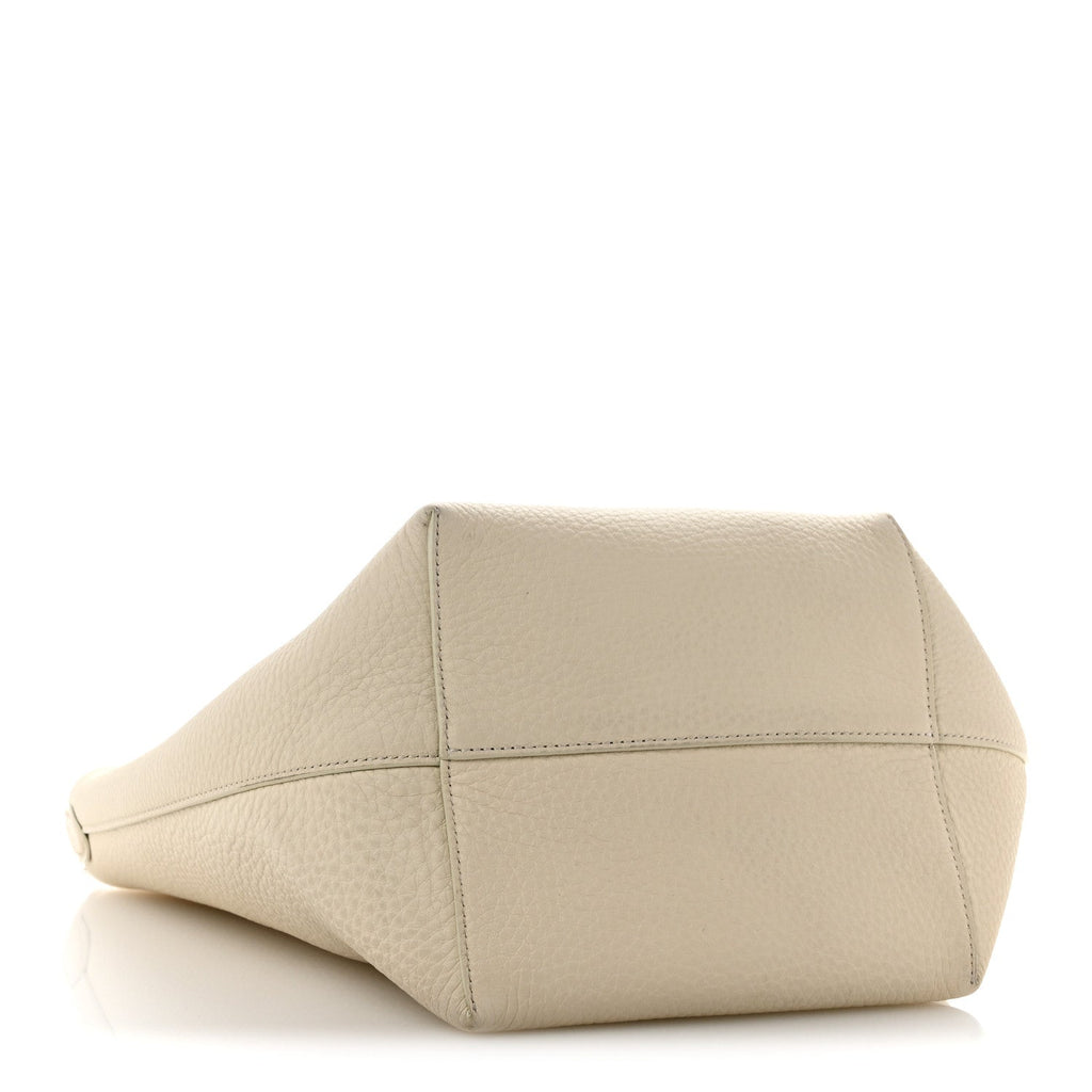 Grained Calfskin Medium N/S Park Tote Ivory