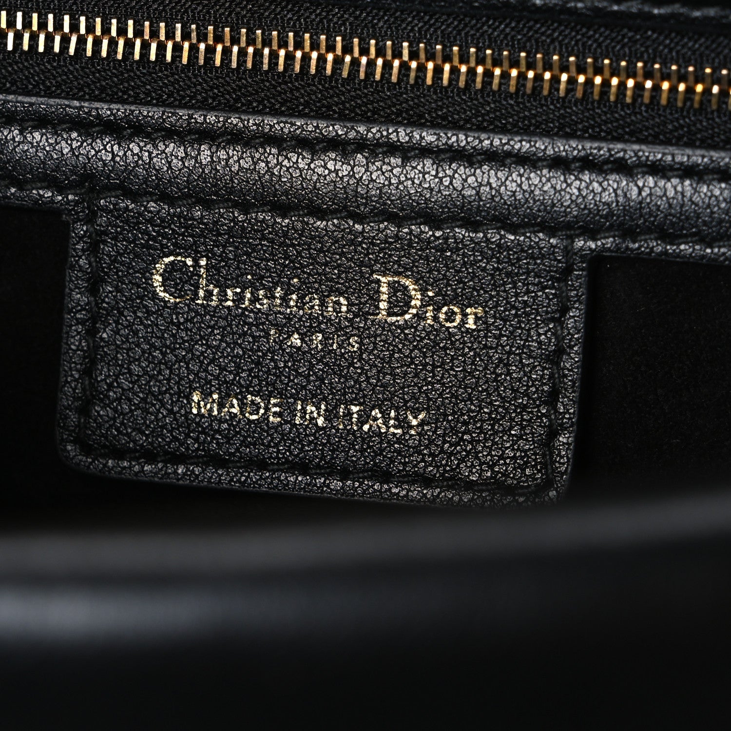 Calfskin Cannage Small Dior Jolie Top Handle Black