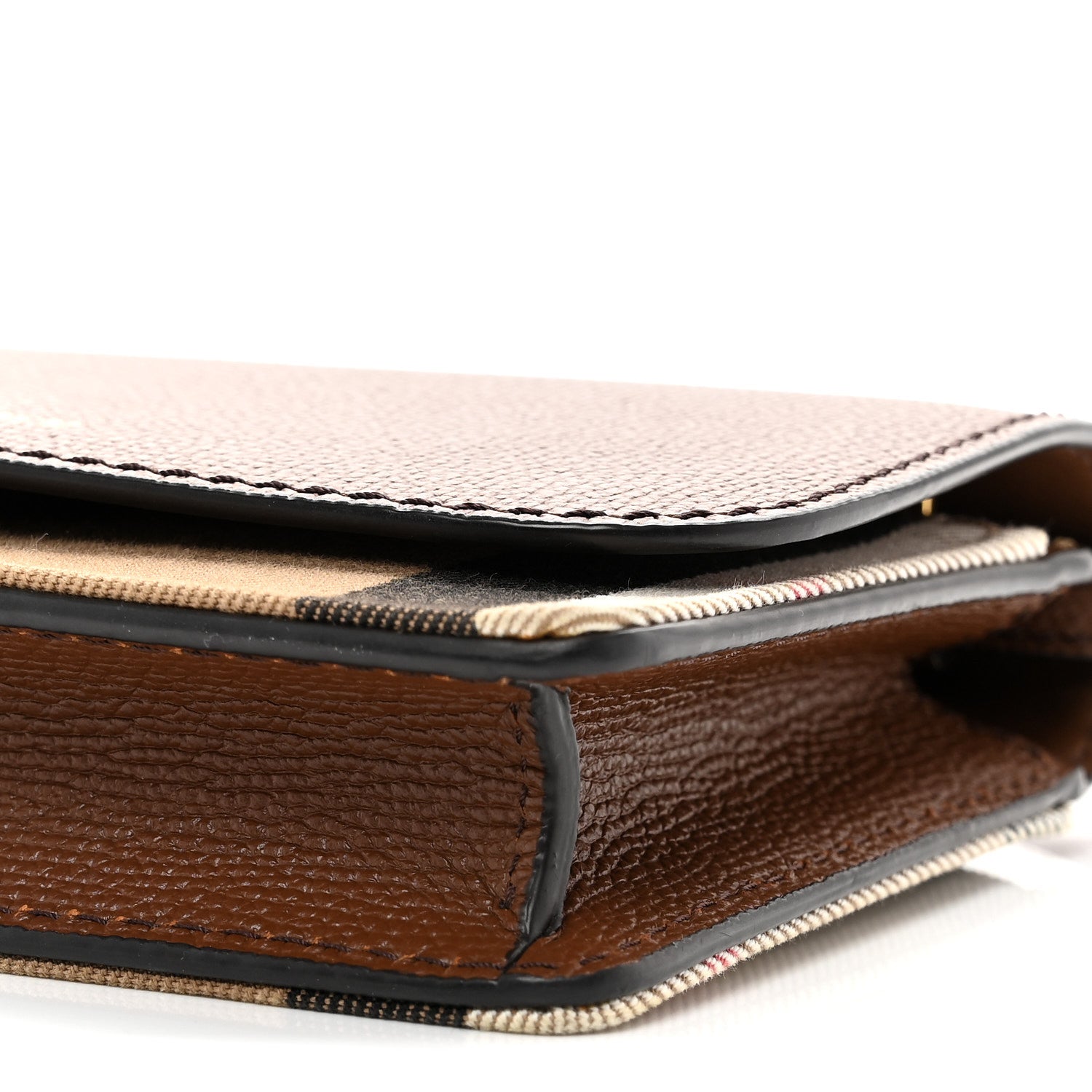 Derby Calfskin House Check Mini Hampshire Crossbody Tan