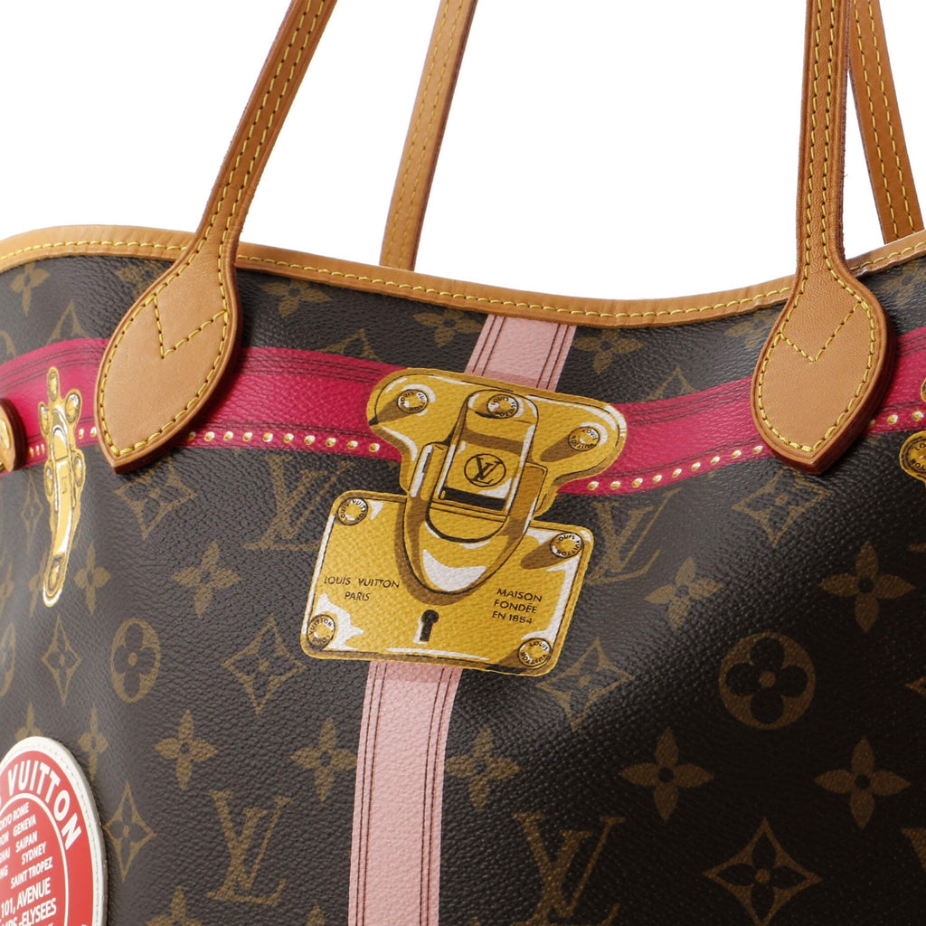 Louis Vuitton Neverfull NM Tote Limited Edition Summer Trunks Monogram Canvas MM