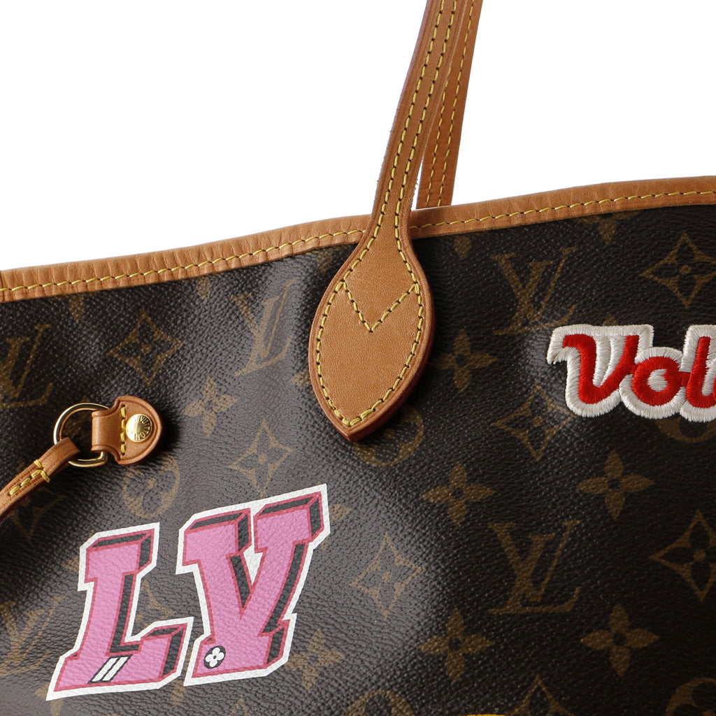 Louis Vuitton Neverfull NM Tote Limited Edition Patches Monogram Canvas MM
