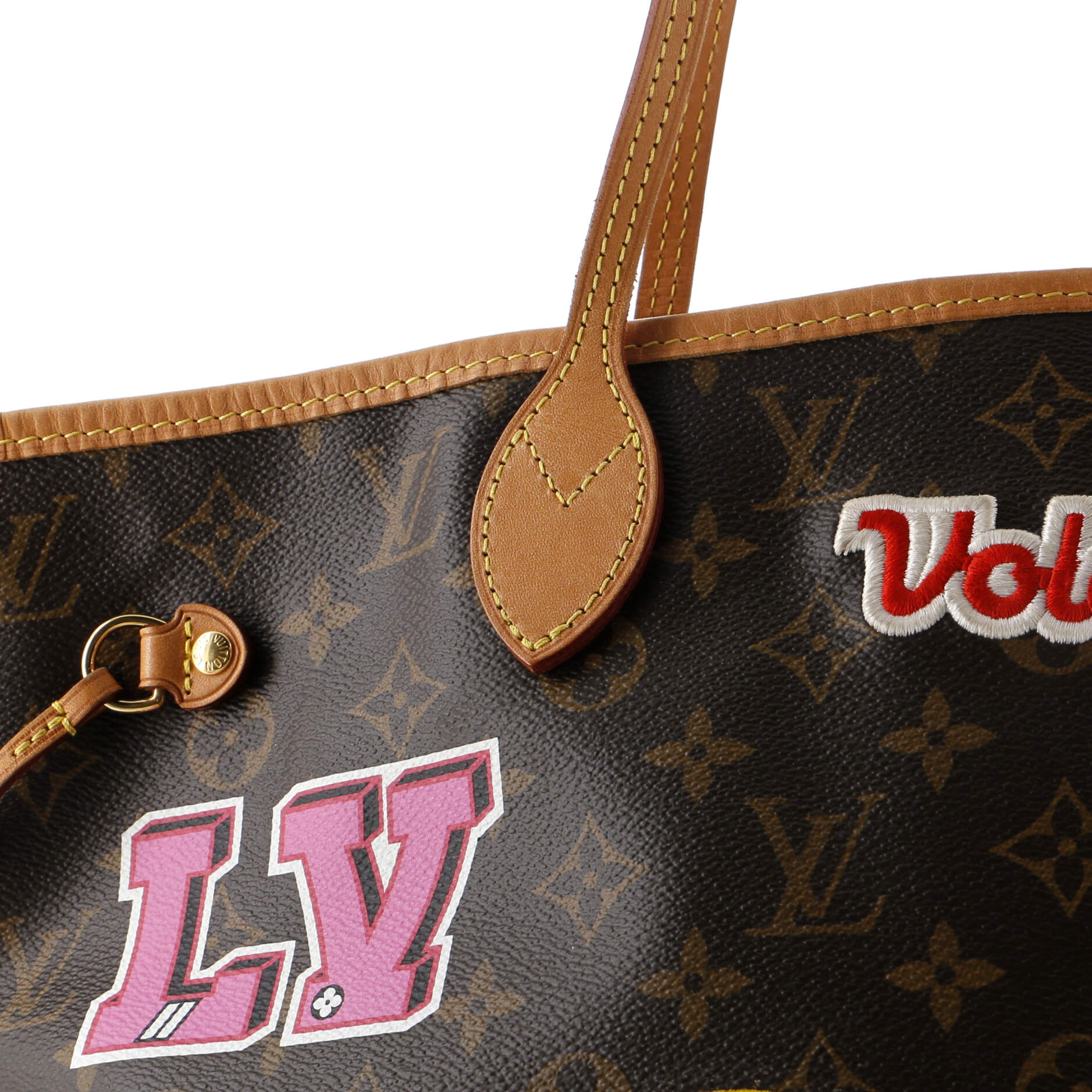 Louis Vuitton Neverfull NM Tote Limited Edition Patches Monogram Canvas MM
