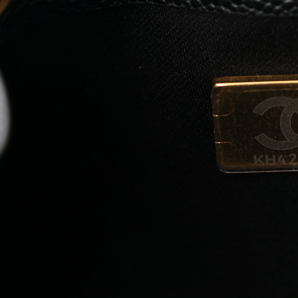 Caviar Quilted Small Chanel 25 Handbag Black