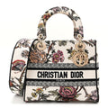 Canvas Embroidered Jardin Botanique Medium Lady D-Lite White Multicolor