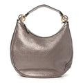 Metallic Guccissima Medium GG Twins Hobo Mauve