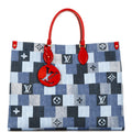 Louis Vuitton OnTheGo Tote Damier and Monogram Patchwork Denim GM