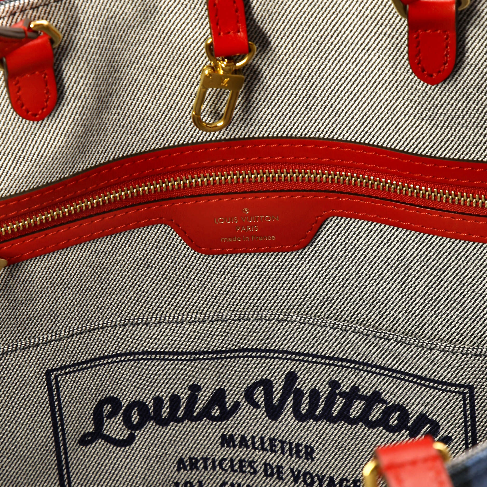 Louis Vuitton OnTheGo Tote Damier and Monogram Patchwork Denim GM