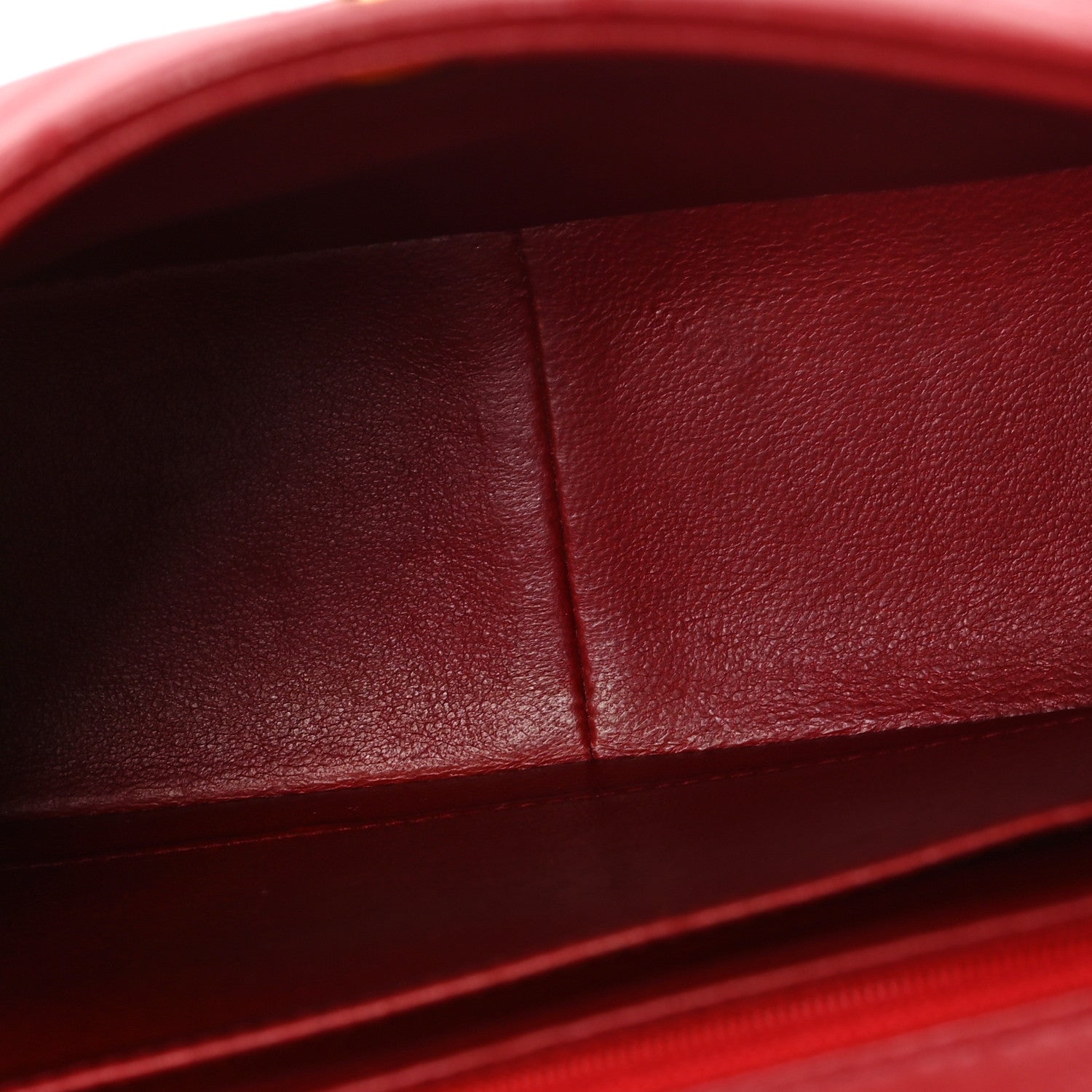 Lambskin Quilted Small Single Flap Red