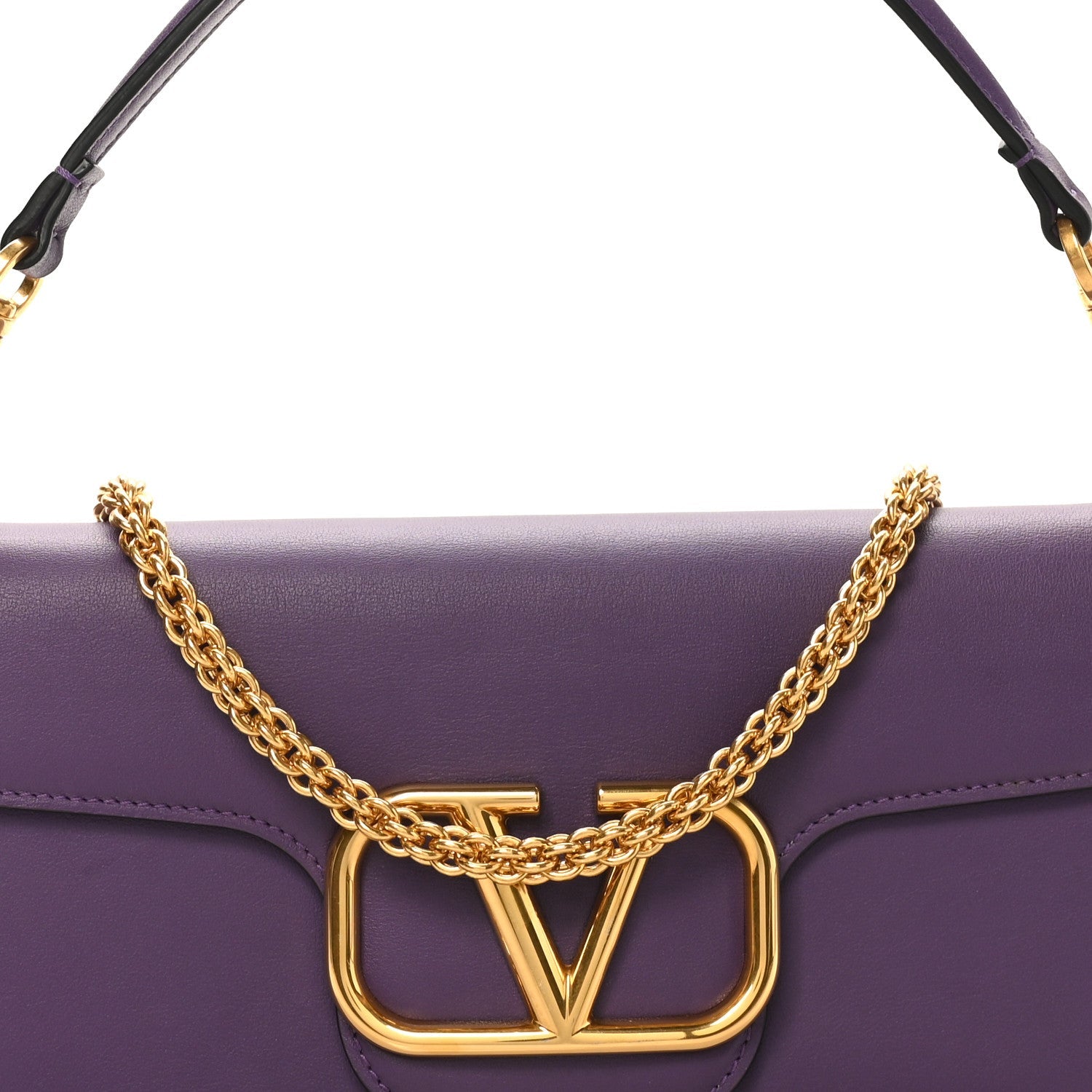 Calfskin Vlogo Loco Shoulder Bag Glicine