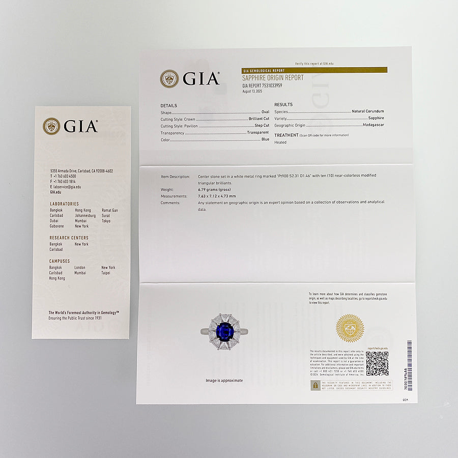 Ring Platinum Sapphire