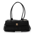 Grained Calfskin Urban Essentials Small Shopping Bag Black
