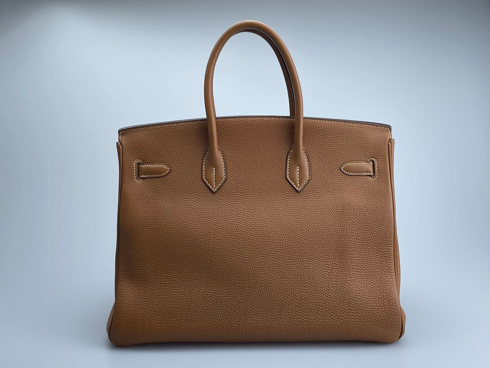 Hermes   Birkin 35 in gold vintage Togo leather