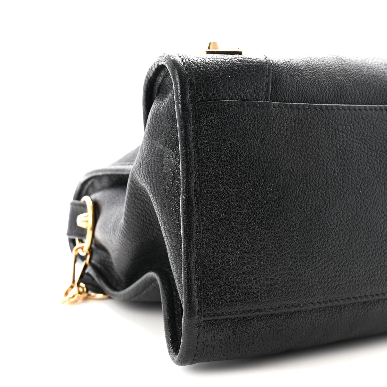 Chevre Gold Metallic Edge Hardware City Black