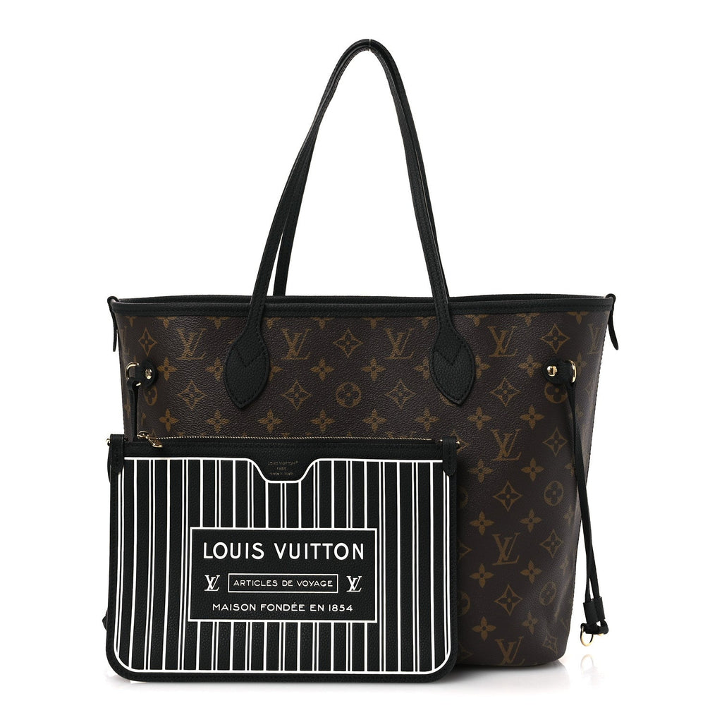 Monogram Calfskin Neo Neverfull Inside Out MM Black