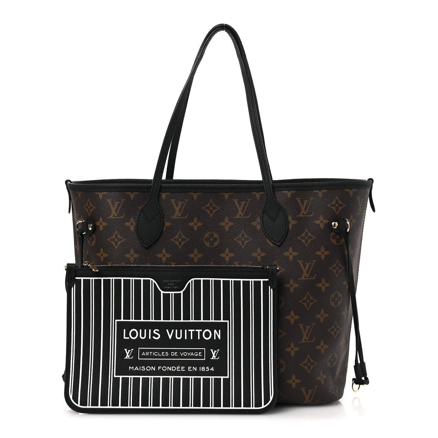 Monogram Calfskin Neo Neverfull Inside Out MM Black