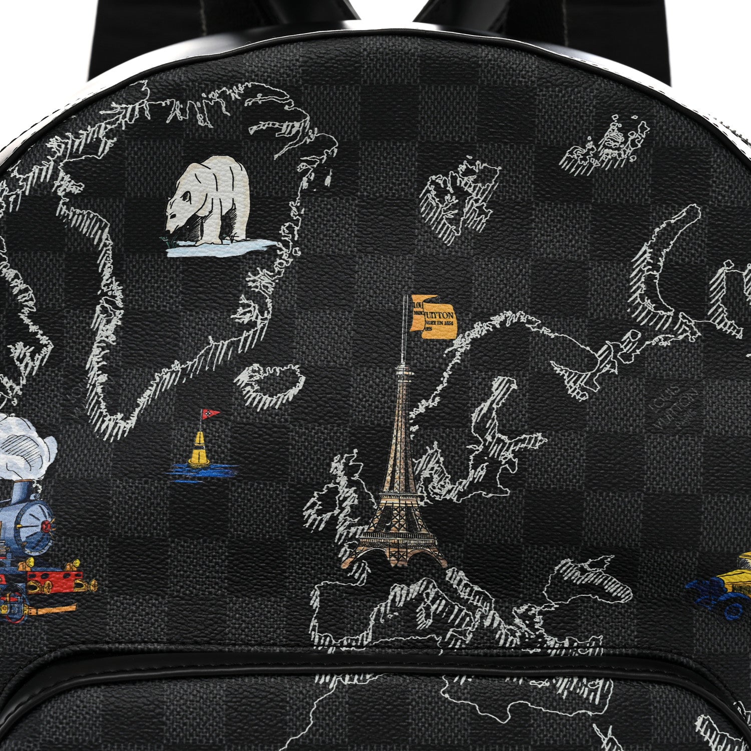 Damier Graphite World Map Josh Backpack