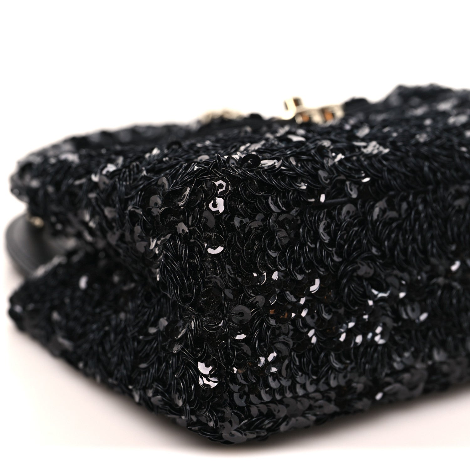 Sequin Nano Kelly Shopper Black