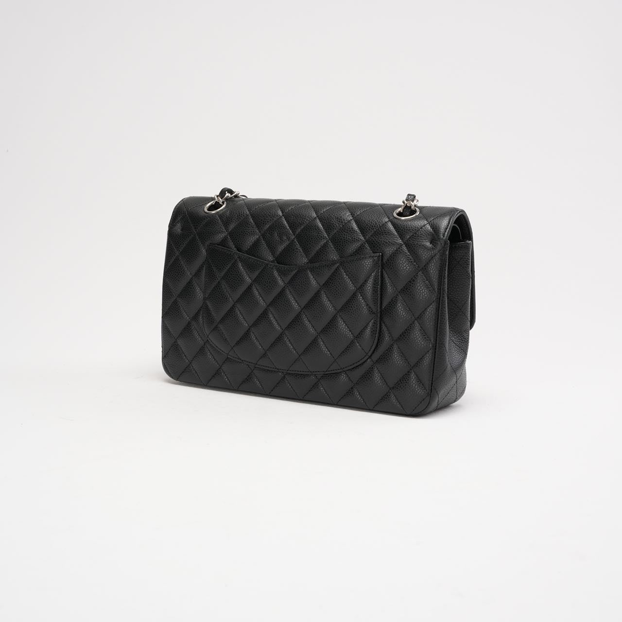 Chanel Classic Medium Double Flap Bag Black Caviar-leather 2010