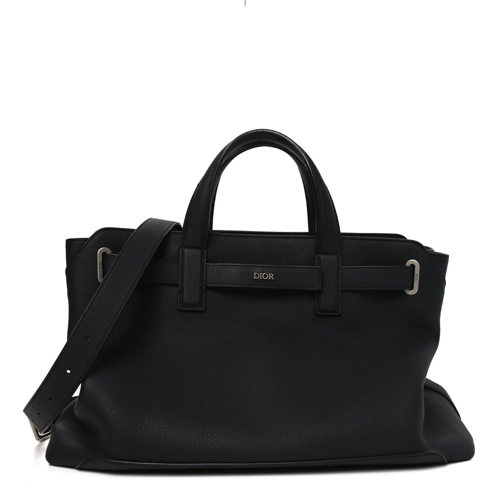 Icons Calfskin Medium Normandie Tote Grey Tote Black