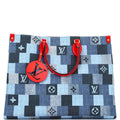 Louis Vuitton OnTheGo Tote Damier and Monogram Patchwork Denim GM