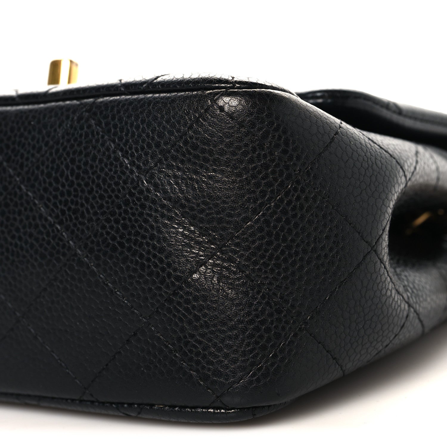 Caviar Quilted Mini Square Flap Black