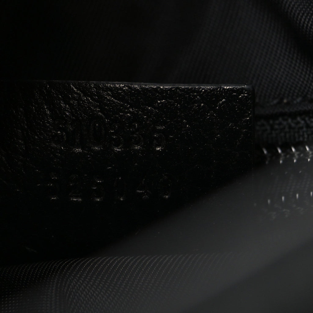 Nylon Monogram Double Buckle Flap Messenger Bag Black