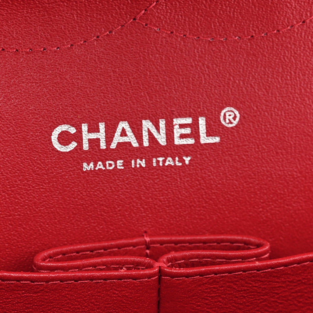 Caviar Quilted Jumbo Double Flap Red