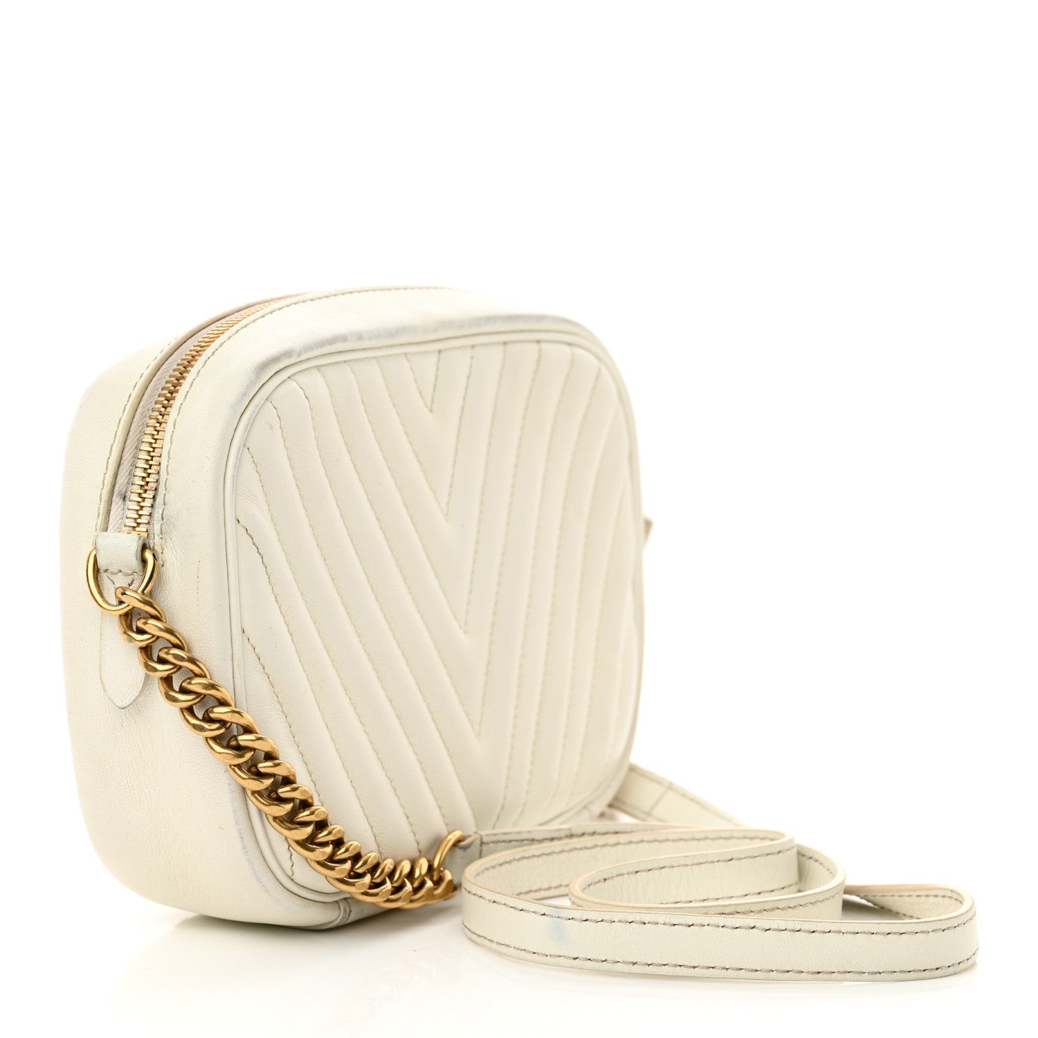 Calfskin New Wave Camera Bag White