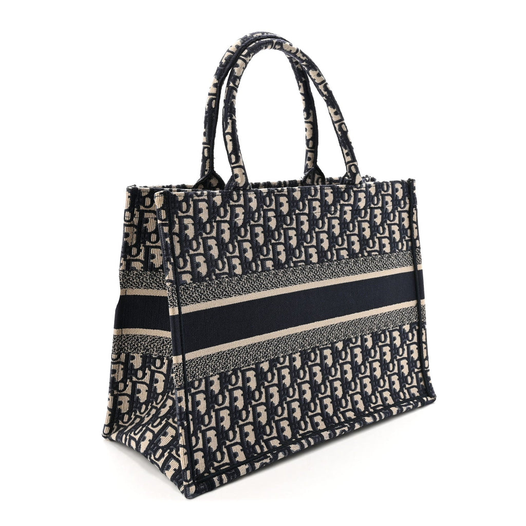 Oblique Medium Book Tote Blue Multicolor
