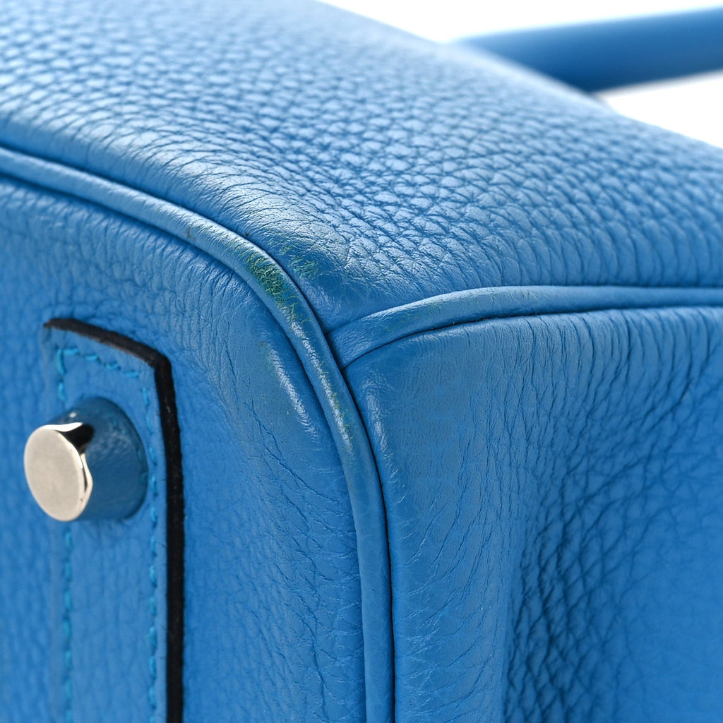 Togo Verso Birkin 30 Bleu Zanzibar Malachite