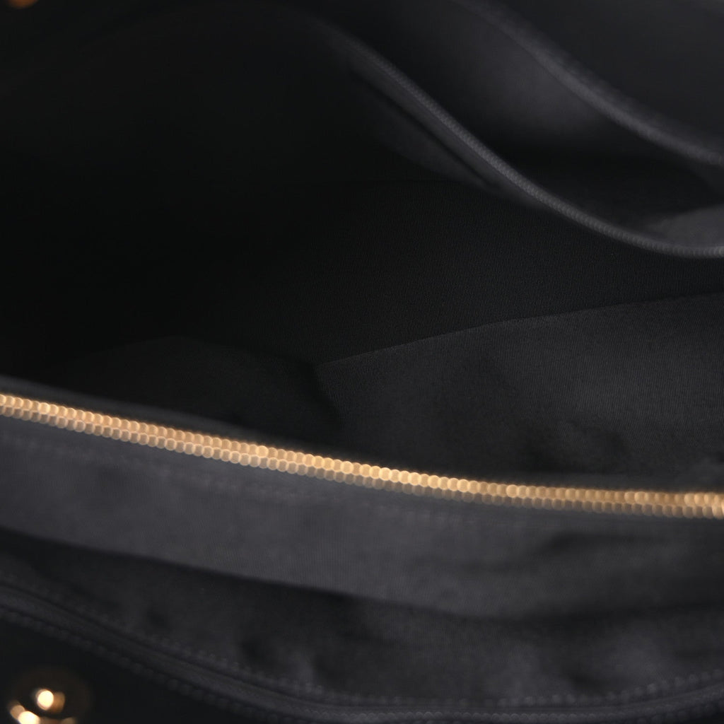 Calfskin Cerf Executive Shopper Tote Black