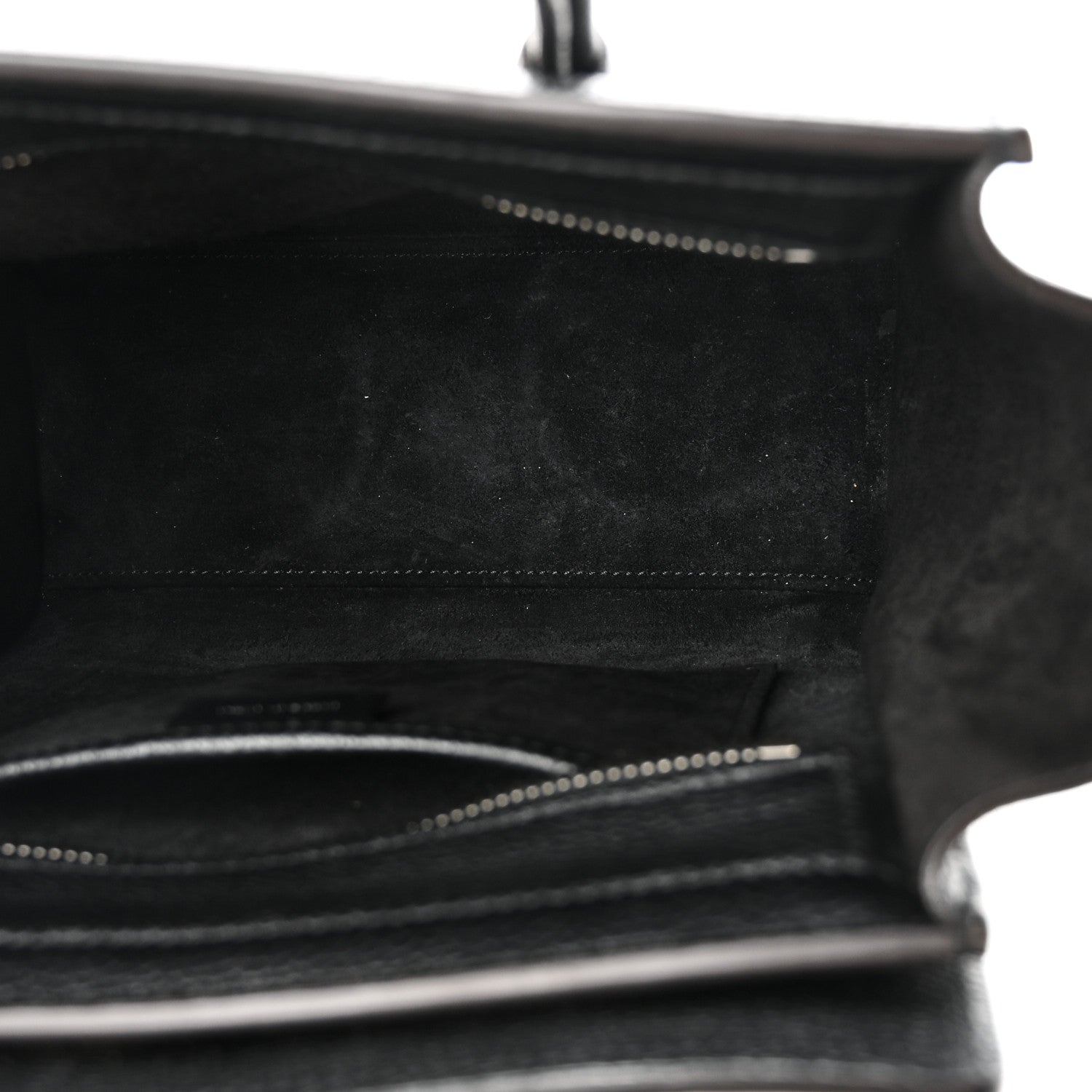 Drummed Calfskin Nano Luggage Black
