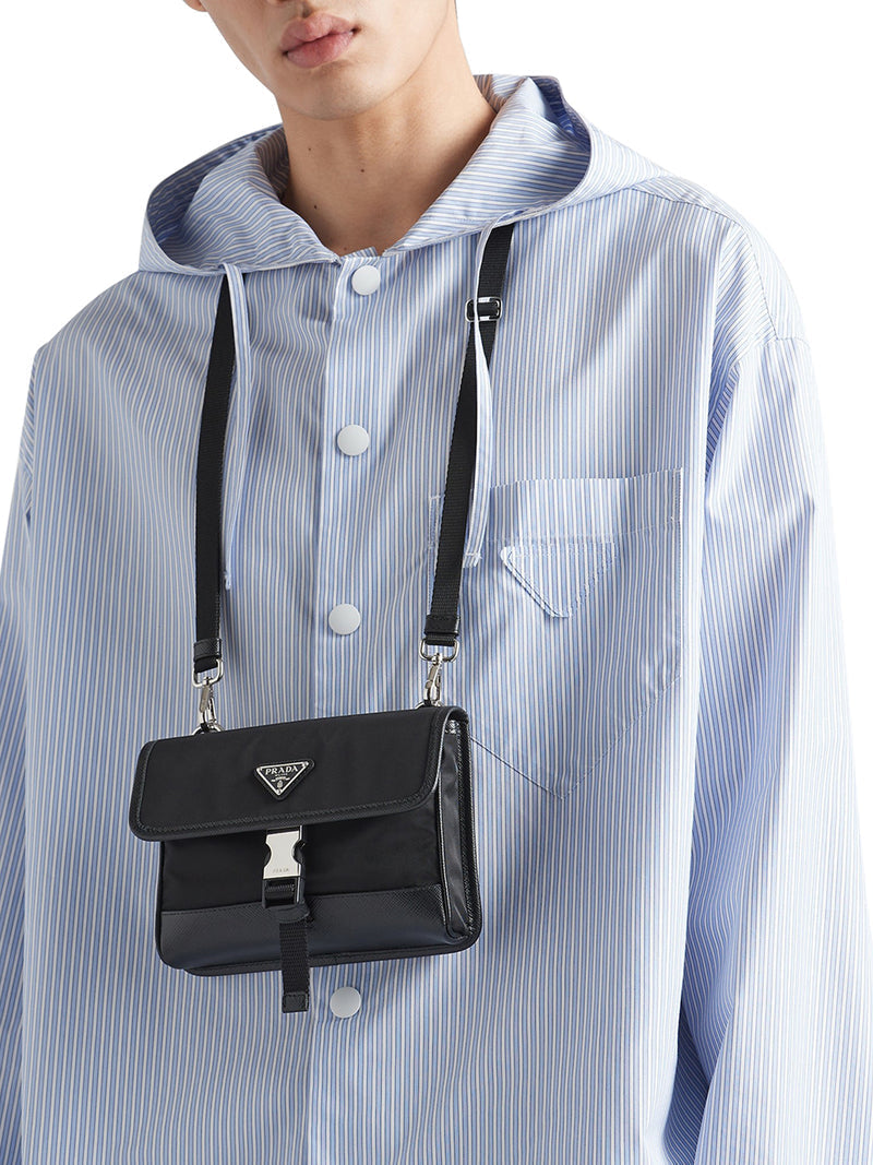 Prada Men Re-Nylon And Saffiano Smartphone Holder